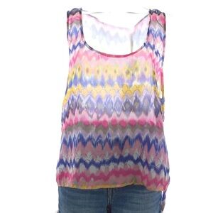 Love Kuvaa Sheer Watercolor Tank Top M